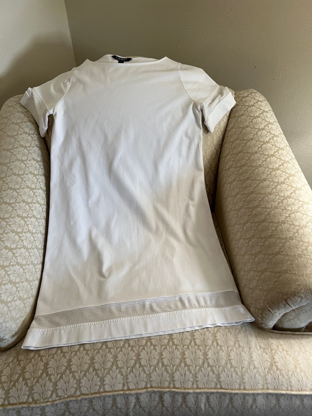 Lauren Ralph Lauren White Short Sleeve Shift Dress
